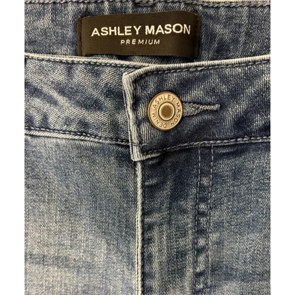 Ashley Mason Embroidered Flare Leg Jeans Size 7/ 28 Vintage Bohemian - Picture 7 of 16